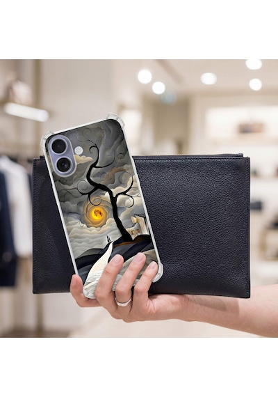 Printify Tecno Spark7t İle Uyumlu Simya Serisi Sarmal Yolculuk Tasarımlı Uv Baskılı Köşe Korumalı Antişok Kılıf Şeffaf