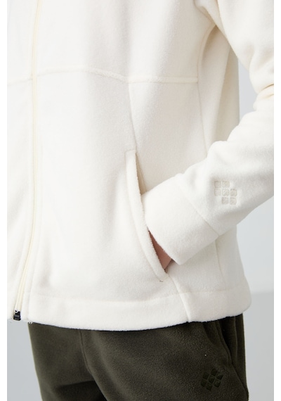 Tommy Life Ekru Kalın Yumuşak Dokulu Standart Fit Nakışlı Polar Kız Çocuk Sweatshirt - 75152 Ekru