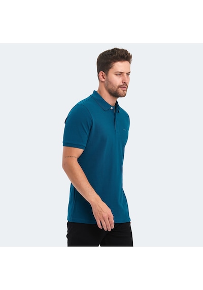 Slazenger SOHO I Erkek Polo Yaka Petrol Tişört