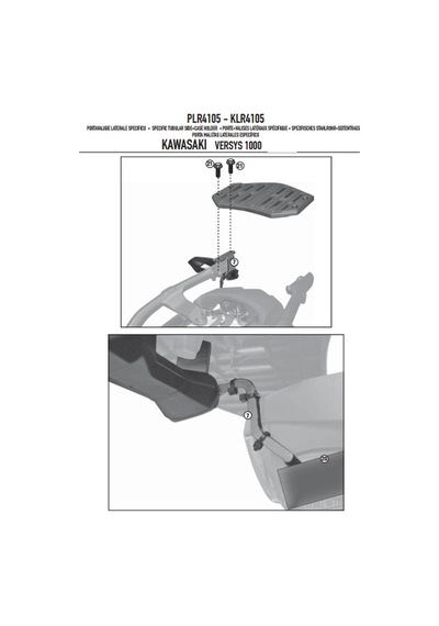 Gıvı Plr4105 Kawasakı Versys 1000 12-14 Yan Çanta Taşıyıcı Tek Renk