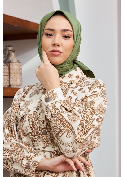 Silk Home Düz Renk Twill Eşarp Çimen Yeşili