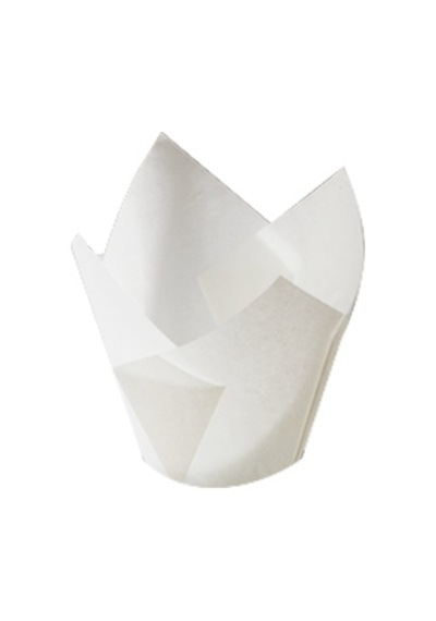Beyaz Tulip Lale Muffin Cupcake Mini Kek Kalıbı Kapsülü 5x16 Cm 200 Adet