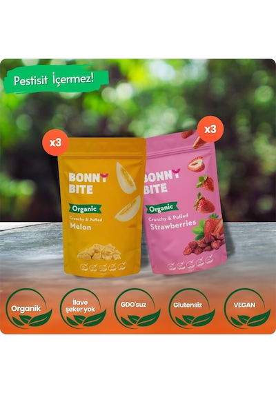 Organik Çıtır Kavun & Çıtır Çilek 6'lı Paketi Diğer