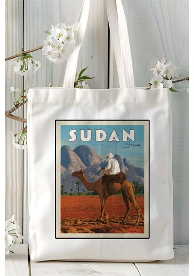 Art Hediye Sudan Baskılı Bez Çanta Omuz Çantası Kişiye Özel Desen Çok Renkli