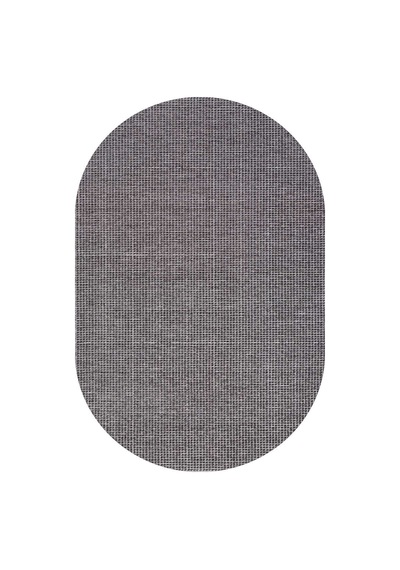Divan Şönil Pamuklu Tek Renk Desensiz Kilim Oval Halı Hr-1941 Antrasit