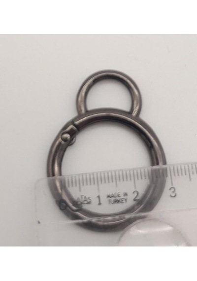 Angel Çanta Aksesuar 2.5 Cm Füme Kulaklı Yaylı Halka 1 Adet