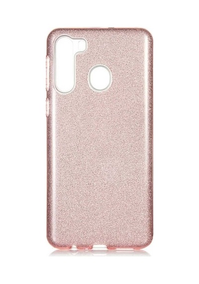 Samsung Uyumlu Galaxy A21 Kılıf Zore Shining Silikon Rose Gold