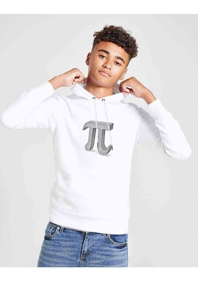 Tshirthane 14 Mart Dünya Pi Günü Dj Baskılı Unisex Çocuk Kapüşonlu Sweat (534656322) Beyaz