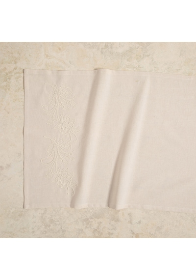 Mudo Home Lıly İşlemeli Runner Ekru 50x130 696123