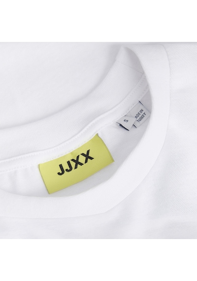 Jack & Jones Kadin Sirt Baskili Bol Kalip Tisört - Millow - 12297856 - 1 Beyaz