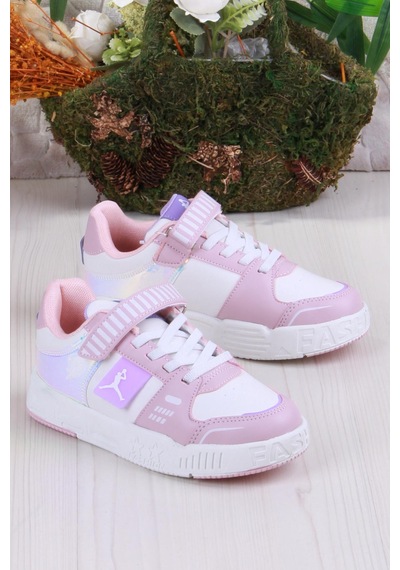 Fort Cool King Kısa Anatomik Rahat Hafif Sneaker Kız Çocuk Ayakkabı Pudra