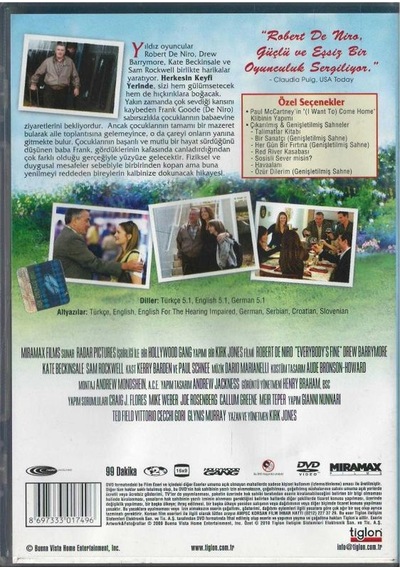 Herkesin Keyfi Yerinde Everybody's Fıne Robert De Niro Dvd