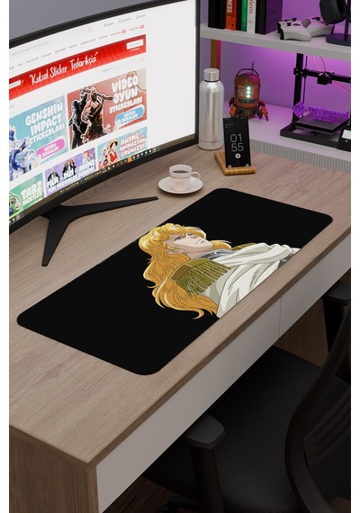 Ginga Eiyuu Densetsu Anime V1 - 70x30 Xl Gaming Kauçuk Kaymaz Taban Mouse Pad Fare Altlığı