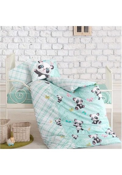 Cotton Box Panda Mint Bebek Nevresim Takımı