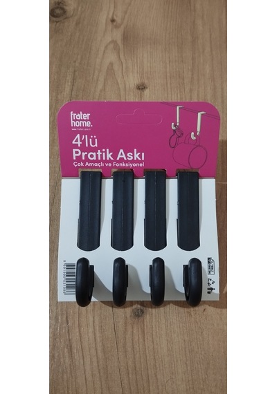 4'lü Pratik Askı Siyah
