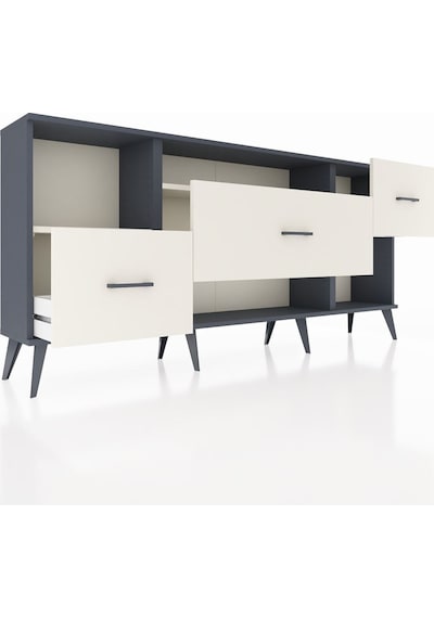 Arges Konsol 2 Raflı 3 Çekmeceli 176x30x83 Antrasit-aytaşı/aytaşı Aytaşı/aytaşı Arges Konsol 2 Raflı 3 Çekmeceli 176x30x83 Antrasit-aytaşı/aytaşı Aytaşı/aytaşı