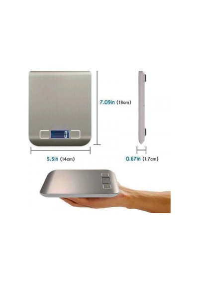 Dijital Mutfak Terazisi Paslanmaz Çelik Elektronik Lcd Ağırlık 5 Kg Ölçeklii Pişirme Ölçü Aleti Diğer