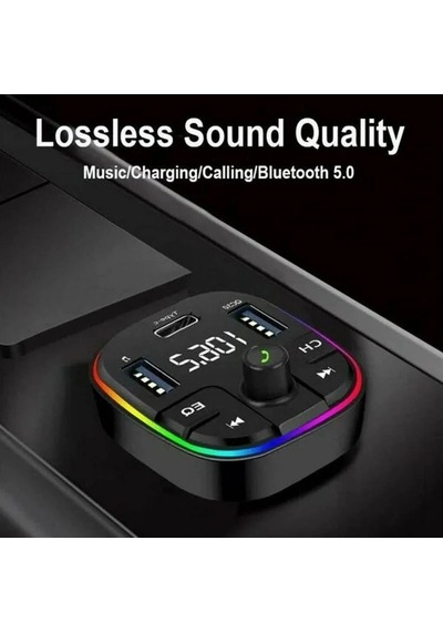 Divex Araç Fm Transmitter Bluetooth 3xusb - Type-c - Sd Kart Çakmaklık Girişli Dt-604