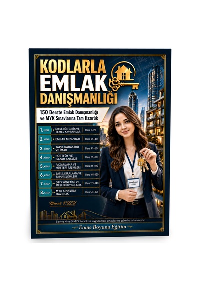 Kodlarla Emlak Danışmanlığı 150 Derste Seviye 4 Ve Seviye 5 Myk Sınavlarına Tam Hazırlık Seti