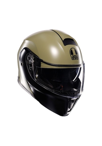 Agv Kask Streetmodular E2206 Mplk Mono Kask Matt Green Siyah