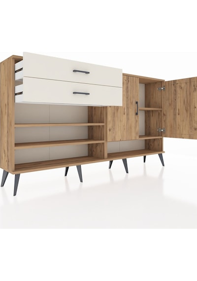 Arges Konsol 4 Raflı 2 Çekmeceli 2 Kapaklı 176x30x99 Çam-çam/ayta Çam-çam/aytaşı Arges Konsol 4 Raflı 2 Çekmeceli 2 Kapaklı 176x30x99 Çam-çam/ayta Çam-çam/aytaşı