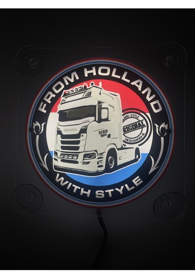 Ahmet Otomotiv Holland Tip Scania Cam Önü Logo Tabela 24v