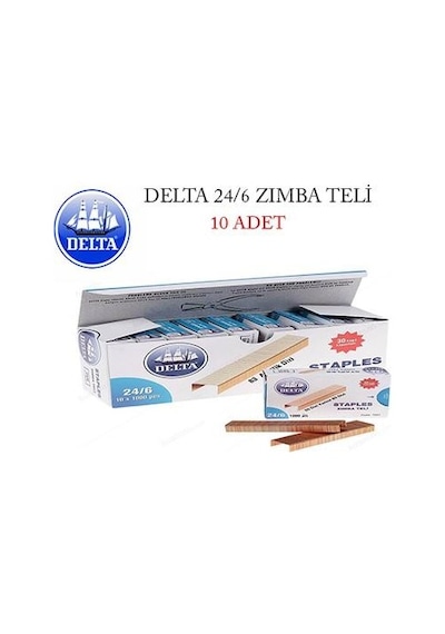 Delta No 24/6 Zımba Teli Bakır 10x1000’li Paket