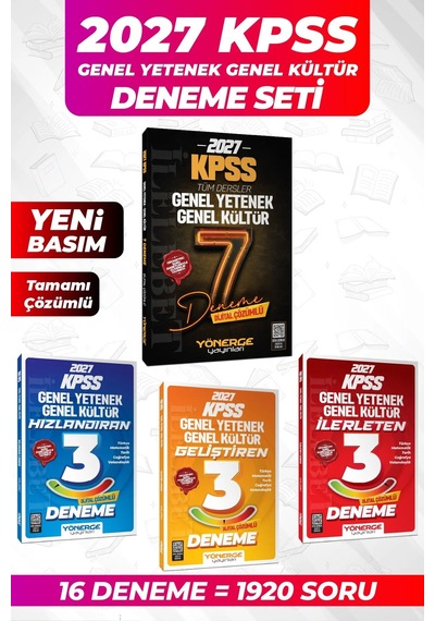 2027 Kpss Deneme Genel Yetenek Genel Kültür Seti 16'lı Tamamı Çözümlü Efsane Kampanya - 844472941