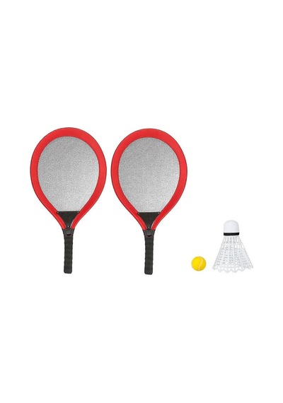 Badminton Seti Ve Soft Tenis Topu - Rkt-35 - Kırmızı
