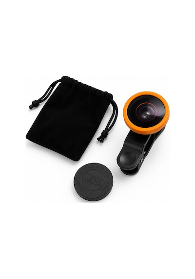 Balık Gözü Telefon Lensi Fish Eye Geniş Açılı Makro Klipsli Selfie Kamera Lensi Apple Android Uyumlu Siyah