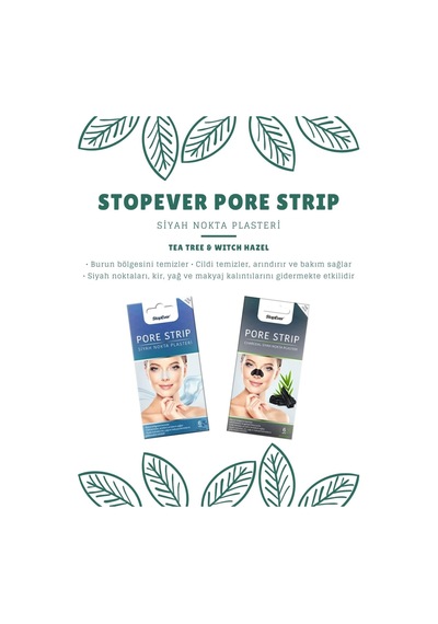 Pore Strip Siyah Nokta Bandı 2'li Paket Charcoal + Tea Tree Siyah Nokta Karşıtı Gözenek