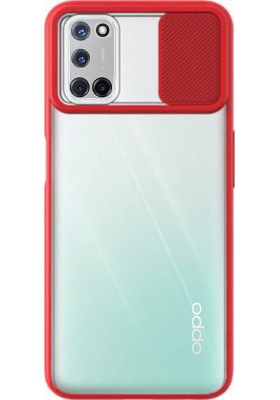 Oppo A92 Kapak Lensi Açılır Kapanır Kamera Korumalı Silikon Kılıf