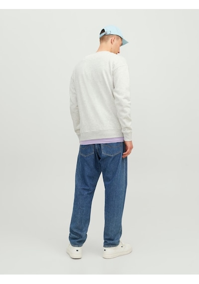 Jack & Jones Jack&jones Sıfır Yaka Beyaz Erkek Sweatshirt 12242366 001