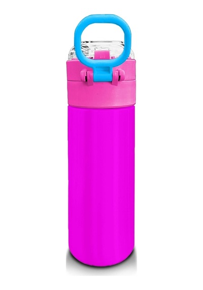 Coral High Kids Pembe Pipetli Ve Direkt İçim Çelik Termos 500 Ml 31843 Pembe