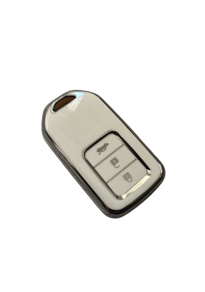Autohan Keys Honda Civic Fc5, Crv, Hrv Için Anahtarsız Çalıştırma Nano Anahtar Kılıfı, Executive Rs Beyaz Gümüş