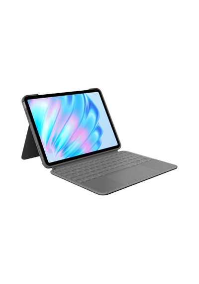 Logitech Combo Touch 11 İnç Apple Uyumlu iPad  Air M2 İle Türkçe Klavyeli Tablet Kılıfı - Gri