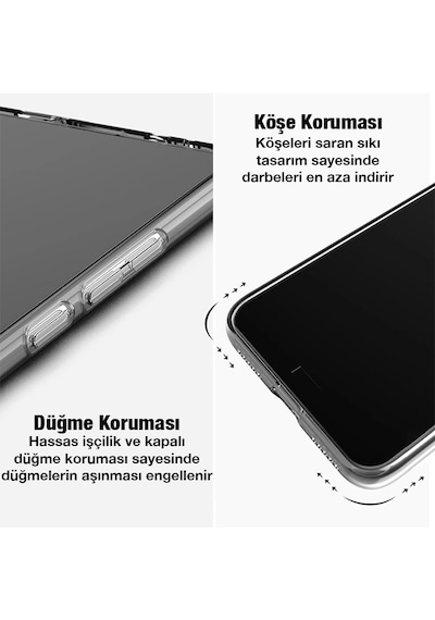 Ally Apple iPhone Uyumlu - 12 Pro 6.1inç Kılıf Kamera Korumalı Ultra İnce Şeffaf Silikon Kılıf- 5775