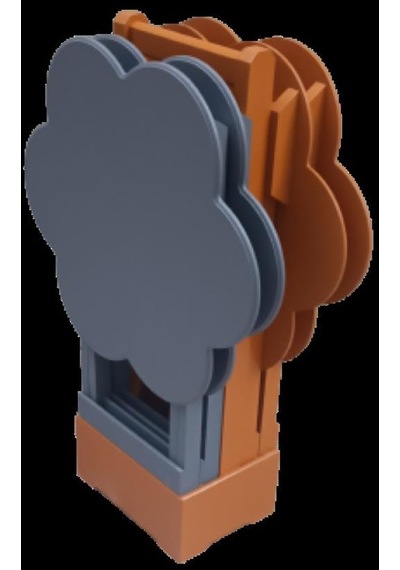 1448bng90108çanta Zigon Sehpa Papatya Dörtlü Model Ahşap Mdf Gri Ve Hardal Renk Uyum El Yapım