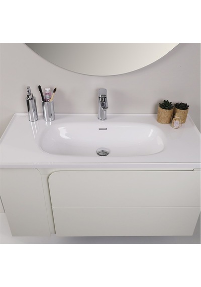 Kobos Future 100 Cm Banyo Dolabı Seti Bianco Beyaz Kobos Future 100 Cm Banyo Dolabı Seti Bianco Beyaz
