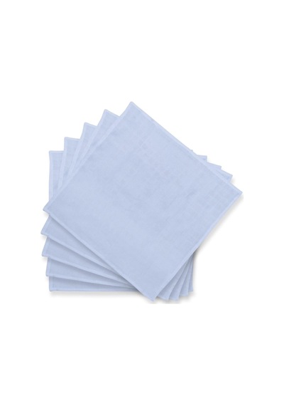 % 100 Pamuk Müslin Bebek Omuz Bezi 5 Li Endless Blue - Mavi Clothmp3511