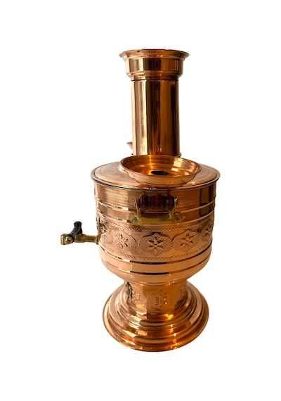 Bakir Desenli Kömürlü Semaver23-302