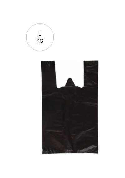 Tedar Siyah Atlet Poşet Orta Boy 29x50 Cm Takriben 85 Adet 1 Kg Najmaddin