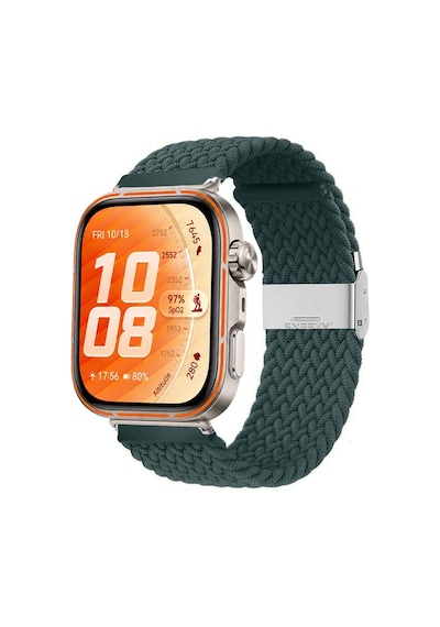 Huawei Watch Fit 5 Pro İle Uyumlu Metal Klipsli Solo Fiberlink Yumuşak Kumaş Örgü Kordon