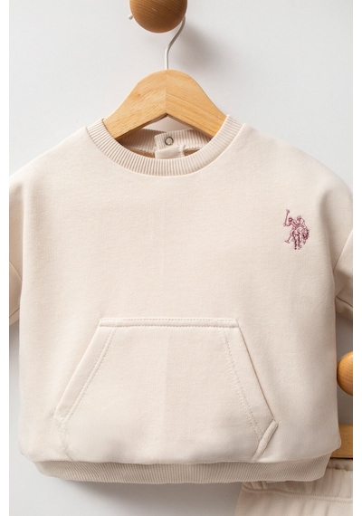 U.S. Polo Assn. Kız Bebek Krem Takım Krem