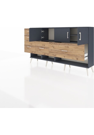 Arges Konsol 3 Raflı 5 Çekmeceli 3 Kapaklı 176x30x99 Antrasit-antrasit/çam Antrasıt/atlas Çam - Antrasıt Arges Konsol 3 Raflı 5 Çekmeceli 3 Kapaklı 176x30x99 Antrasit-antrasit/çam Antrasıt/atlas Çam - Antrasıt