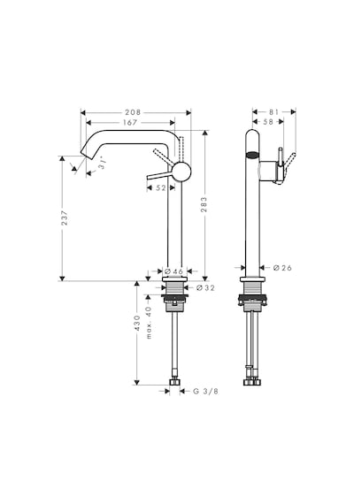 Hansgrohe Tecturis S Tek Kollu Lavabo Bataryası 240 Fine Coolstart Ecosmart+, İtmeli Açılır Gider Setine Sahip Lavabolar İçin - 73370000 Gümüş Hansgrohe Tecturis S Tek Kollu Lavabo Bataryası 240 Fine Coolstart Ecosmart+, İtmeli Açılır Gider Setine Sahip Lavabolar İçin - 73370000 Gümüş