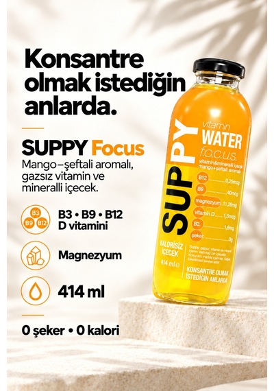 Suppy Vitamin Water Focus 414 Ml