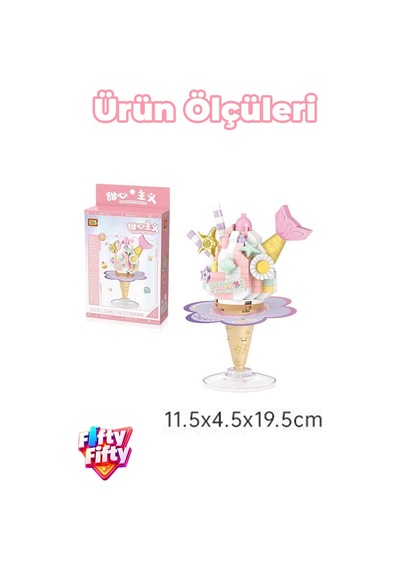 Loz Micro Block Serisi Bardak Dondurma Figürü 200 Parça Oyuncak Yapım Seti Fflz-8809
