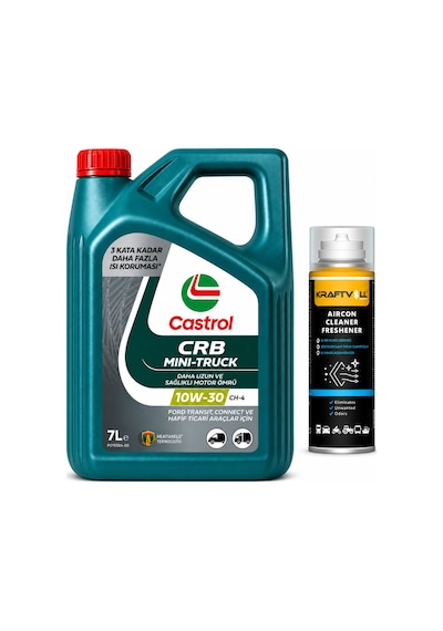Castrol 10W-30 Tection F-tr Mını-truck 7 L + Klima Bombası 200 ML