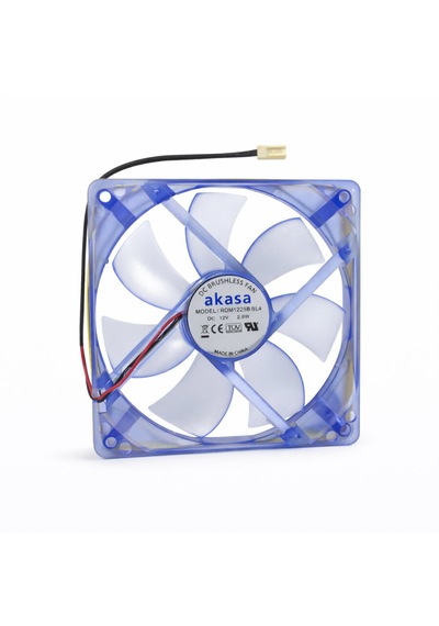 Akasa 120x120x25mm 12 Volt 0.23 Amper 2 Pin Işıklı Dc Fan